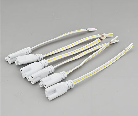 t5led灯管双接线对接头串联线/三孔公母线
